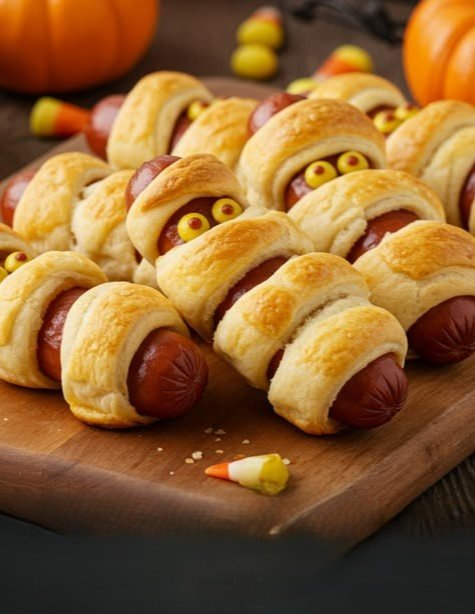 Halloween Mummy Hot Dogs: Easy 2-Ingredient Recipe (15 Min Prep!)